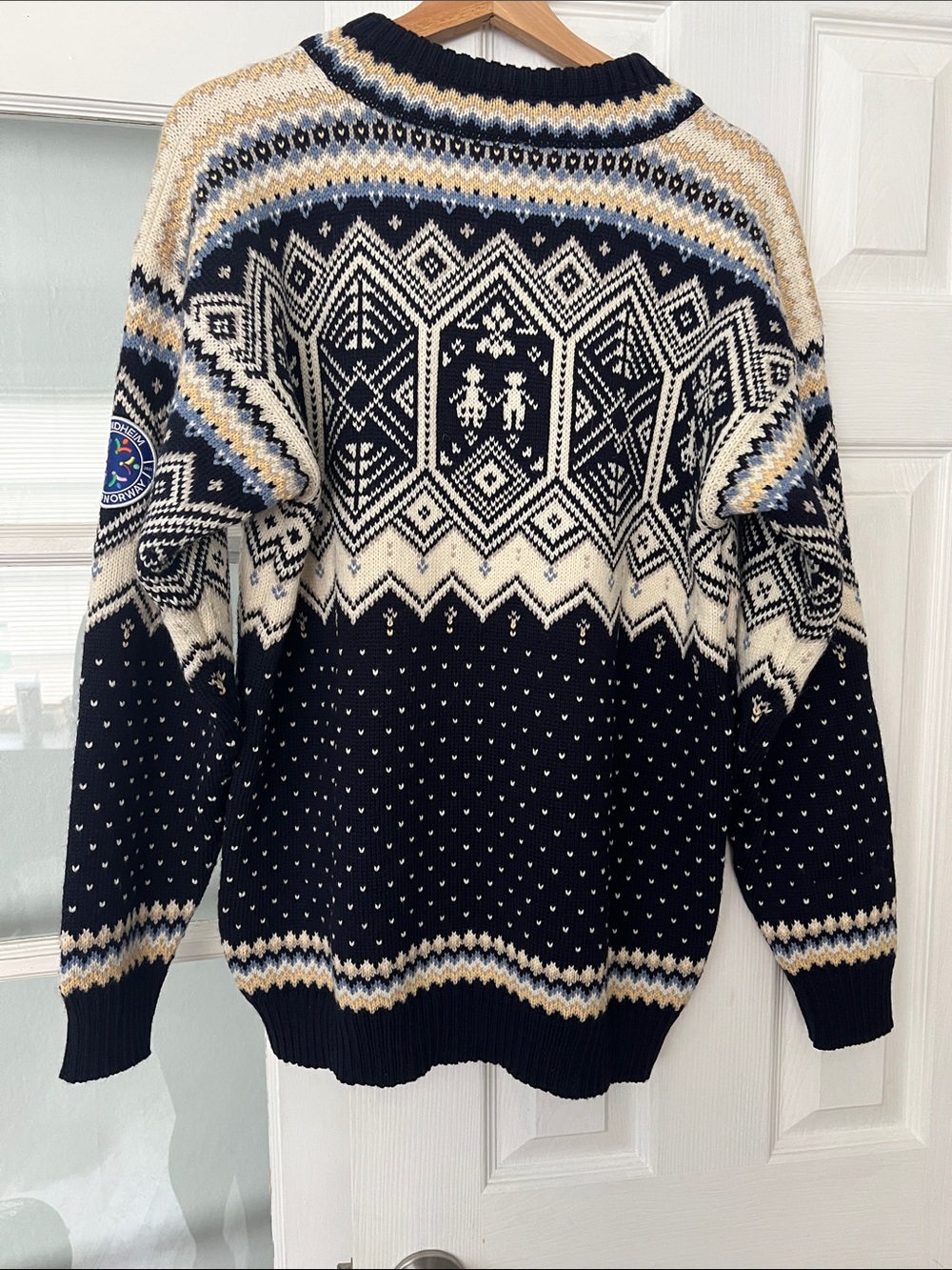 🇳🇴NWT Limited Dale of Norway 🇳🇴 Trondheim Men's 1/4 Zip Sweater: Navy/Off - Picture 7 of 8